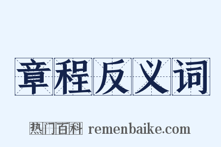 章程反义词是什么意思的图片